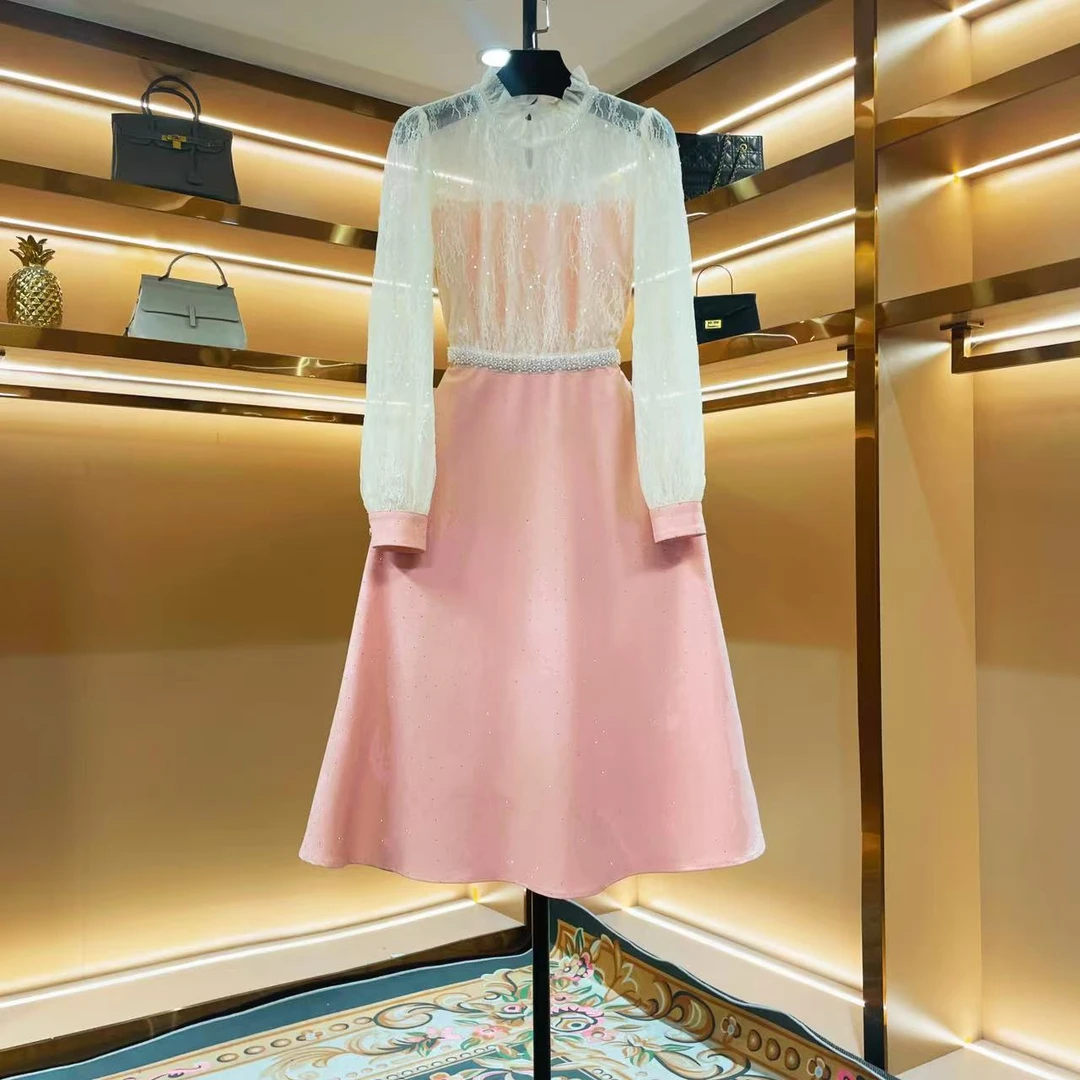 【香舍菲尔】[晖晖]法式气质显瘦收腰法式遮肉显瘦轻奢连衣裙-86156