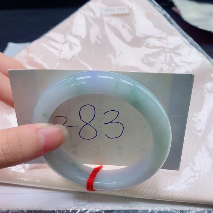 翡翠未镶嵌手镯圈口5354