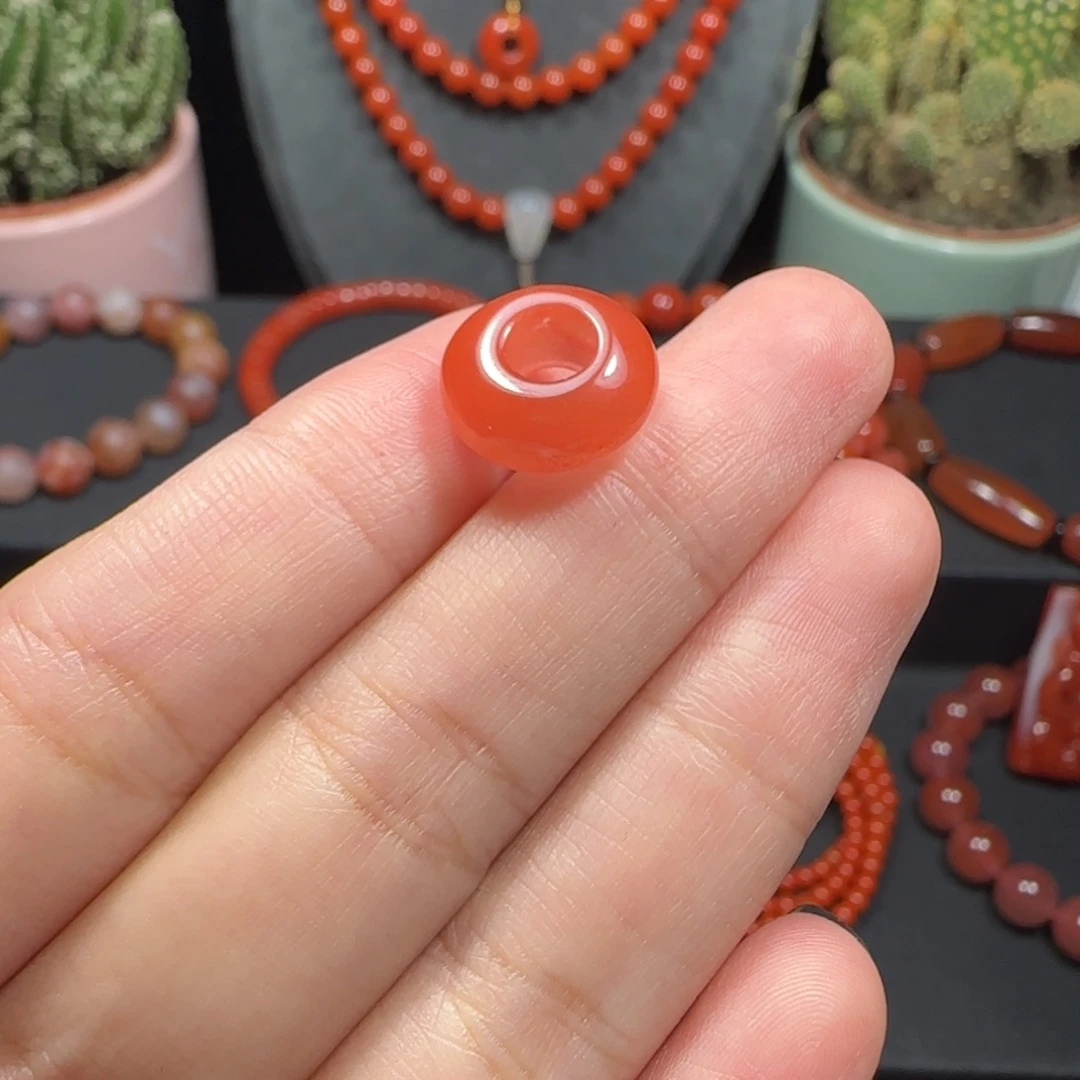 南红玛瑙未镶嵌原矿面包圈13mm