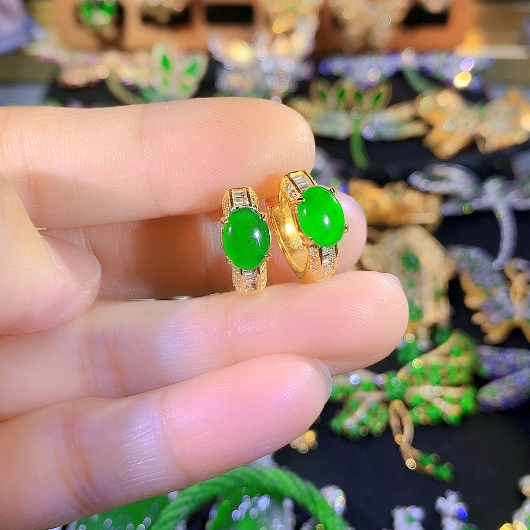 颈饰银S925镶嵌翡翠