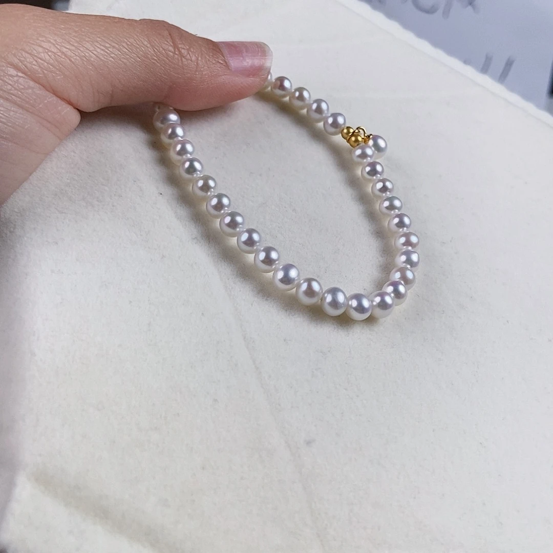 淡水珍珠手绳银S925镶嵌