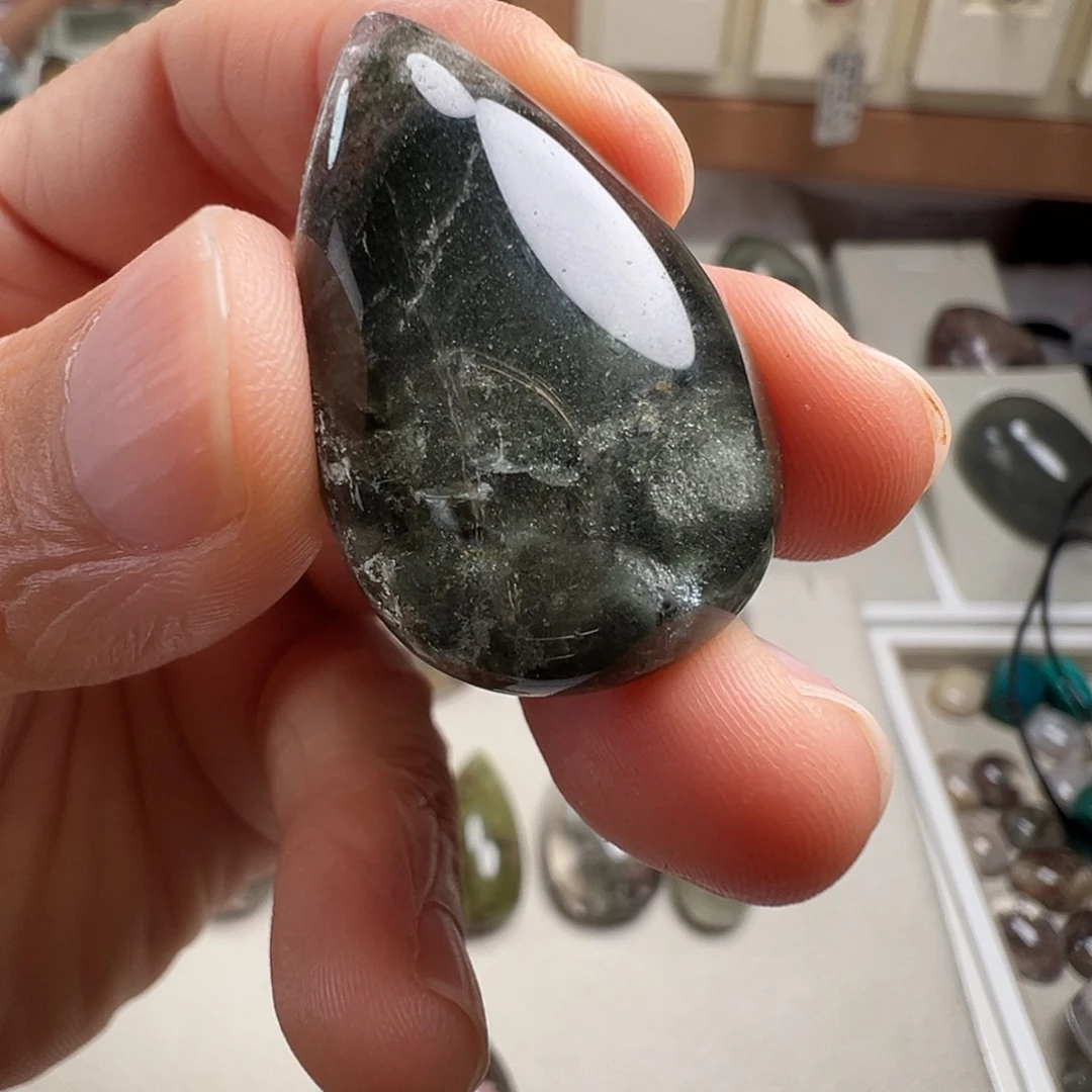 兰***师颈饰水晶银S925镶嵌天然幽灵水晶
