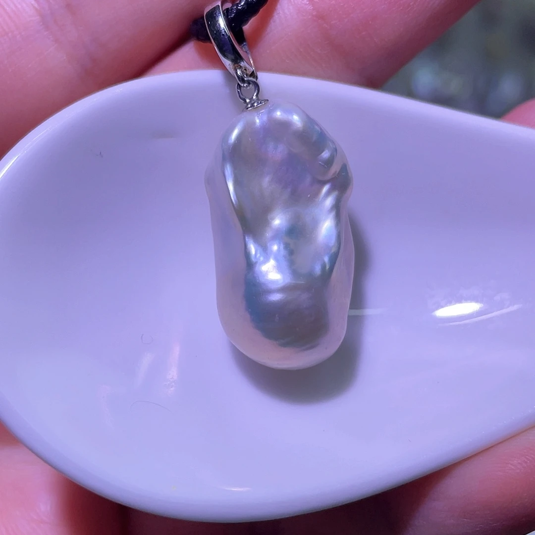 天然淡水珍珠吊坠合金淡水珍珠