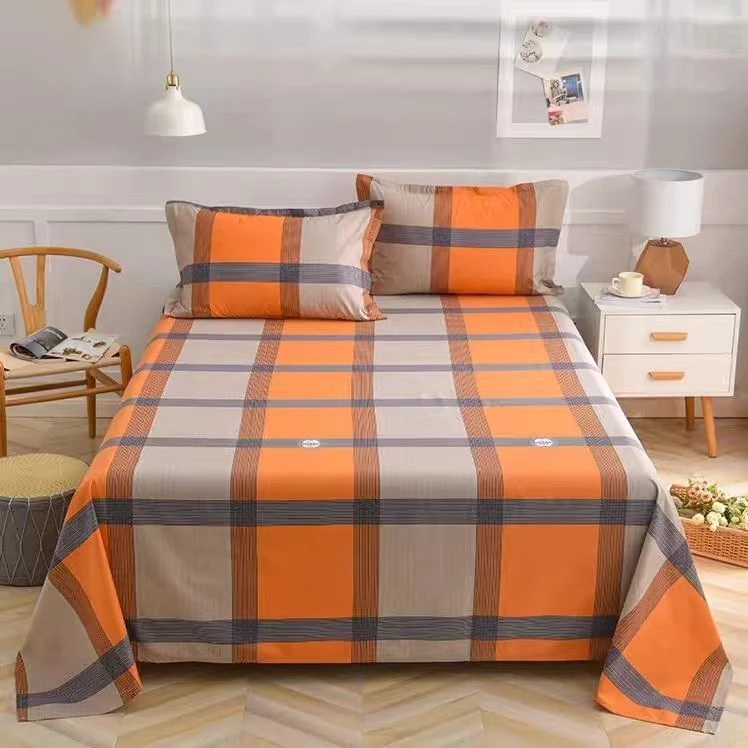 100%纯棉斜纹 床单被罩布料（纯棉加厚款斜纹）辉煌一生--大格