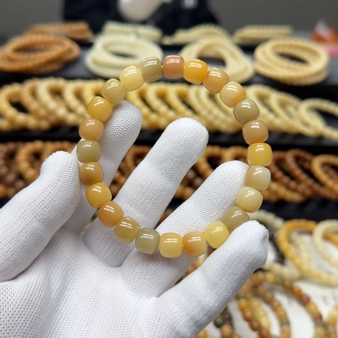 菩提根/象牙果手串9×10 5年 花皮多宝 鬼工