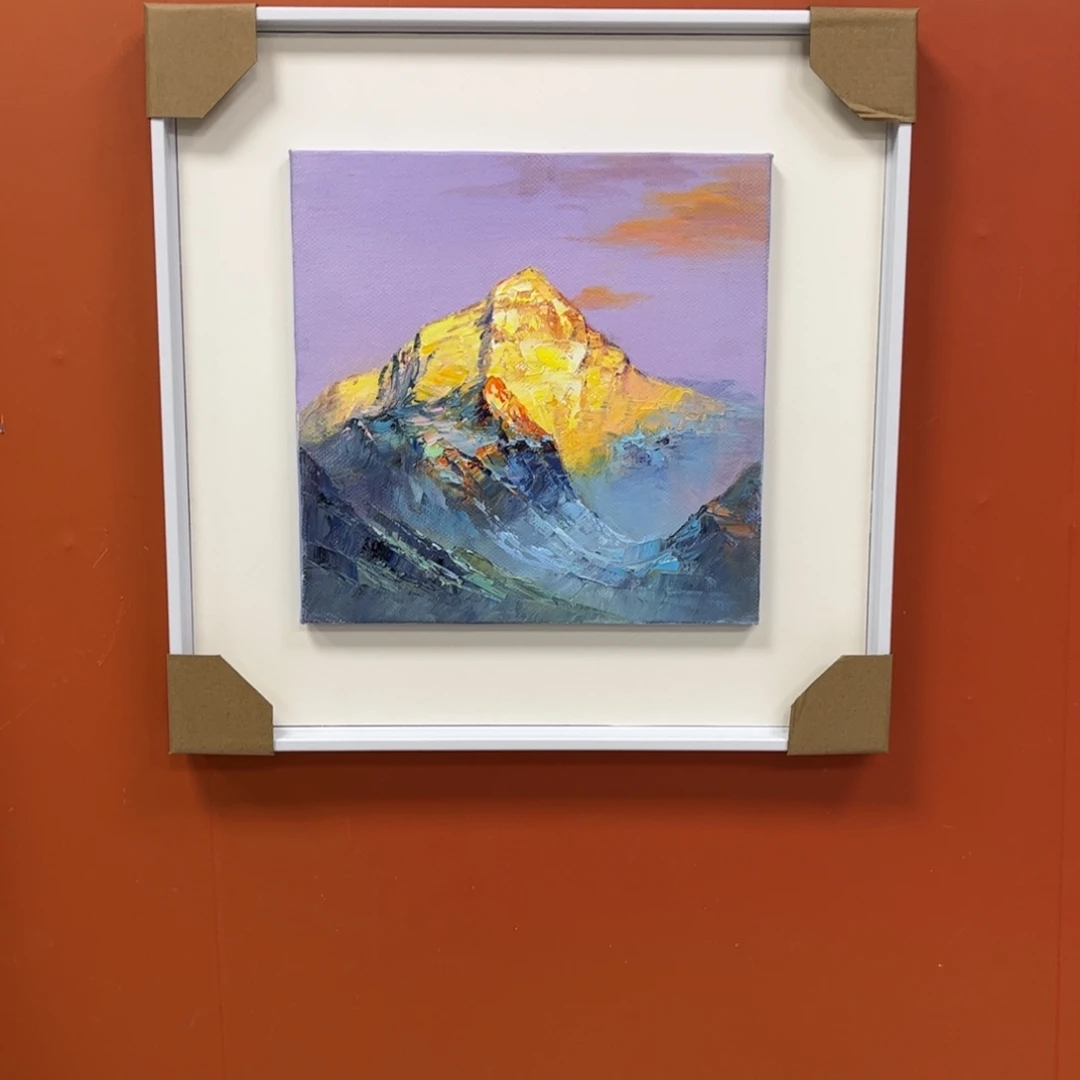 柠***_手工手绘精品油画带框50+50尺寸