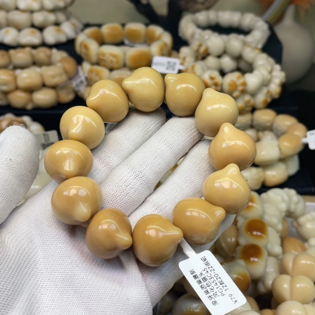 手串菩提根/象牙果136风化猫头瑕疵