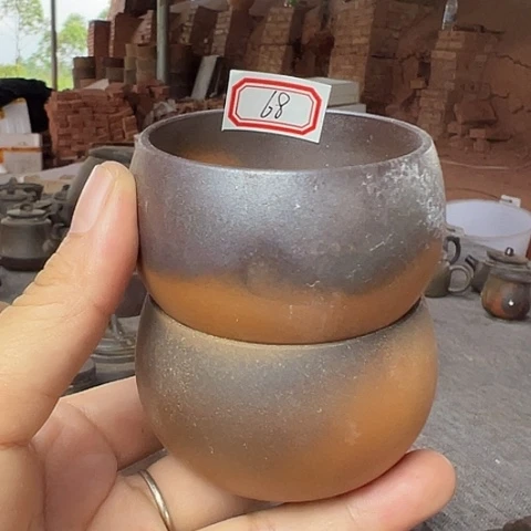 戬谷龙窑柴烧茶杯68