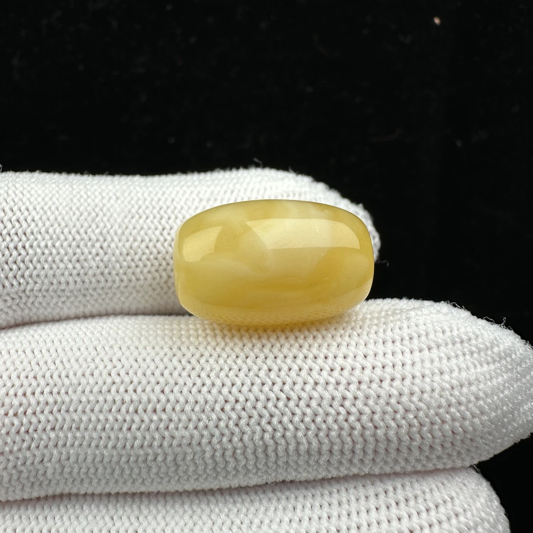 Y5115天然原矿蜜蜡 妖花桶珠13x20mm 2克抖音基地质检发货