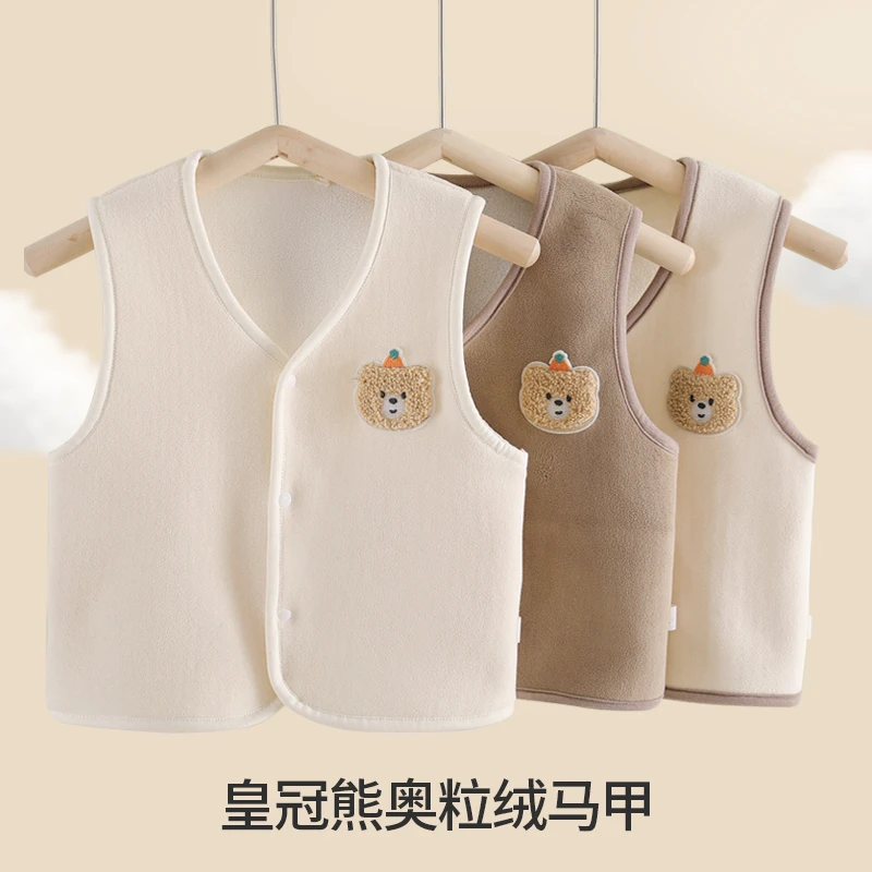 儿童马甲春秋洋气女童奥利绒背心婴儿内穿保暖冬装宝宝上衣坎肩