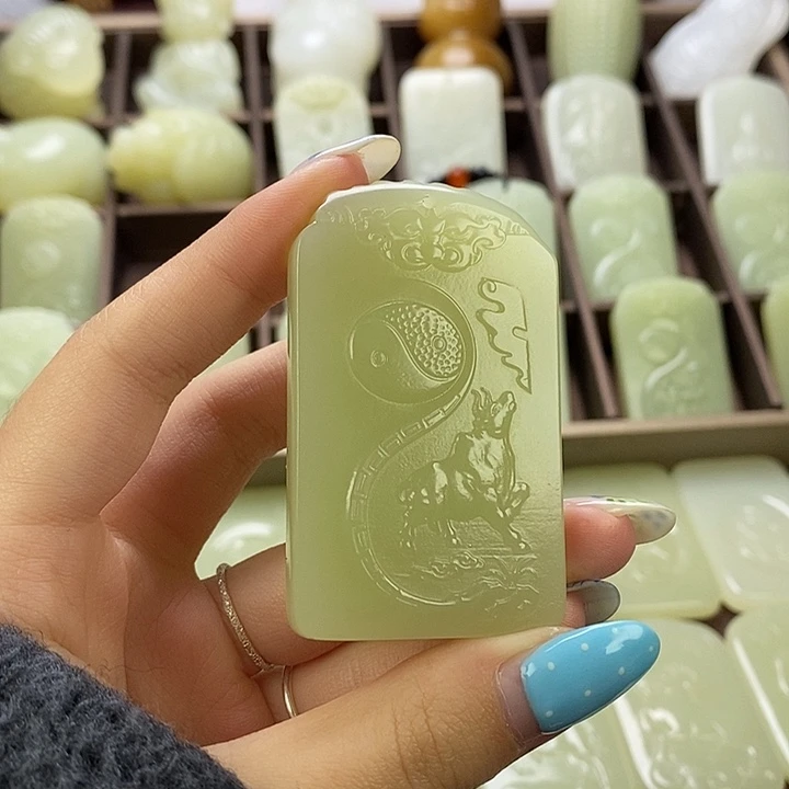 昆仑石双面守护牛