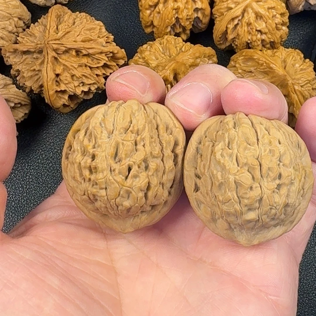 我***数吊坠文玩核桃莲花虎头