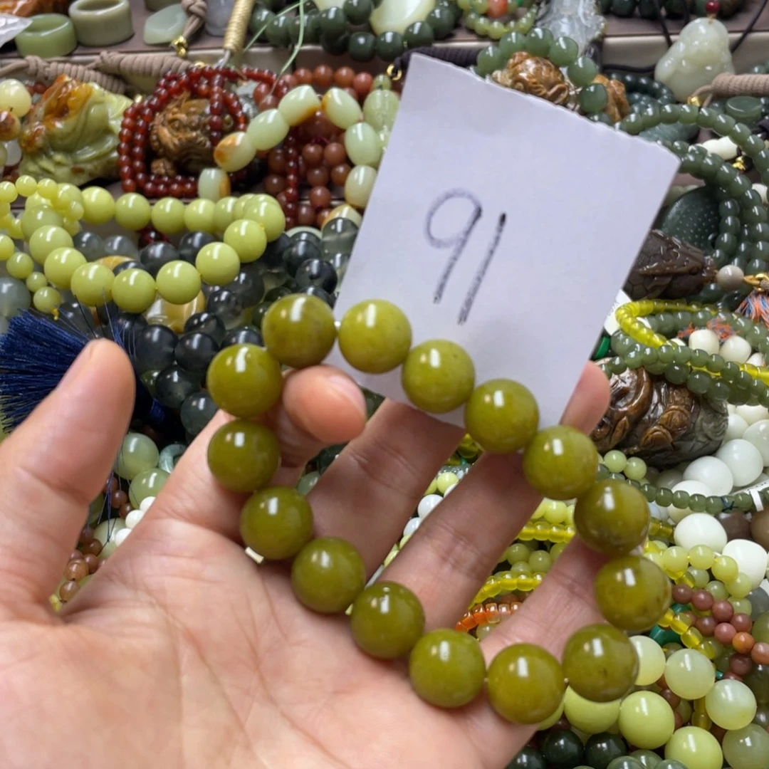 未镶嵌蛇纹石玉手链