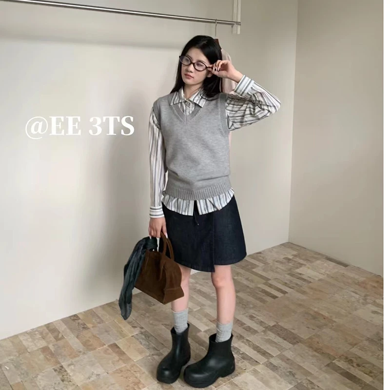 【No退No换】Our2百搭无袖打底针织背心【E3056】