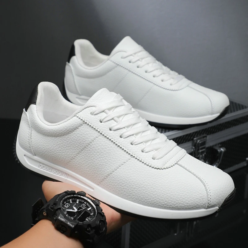 阿甘鞋男2025秋冬新款男士百搭简约潮鞋软底皮面休闲运动跑步鞋男