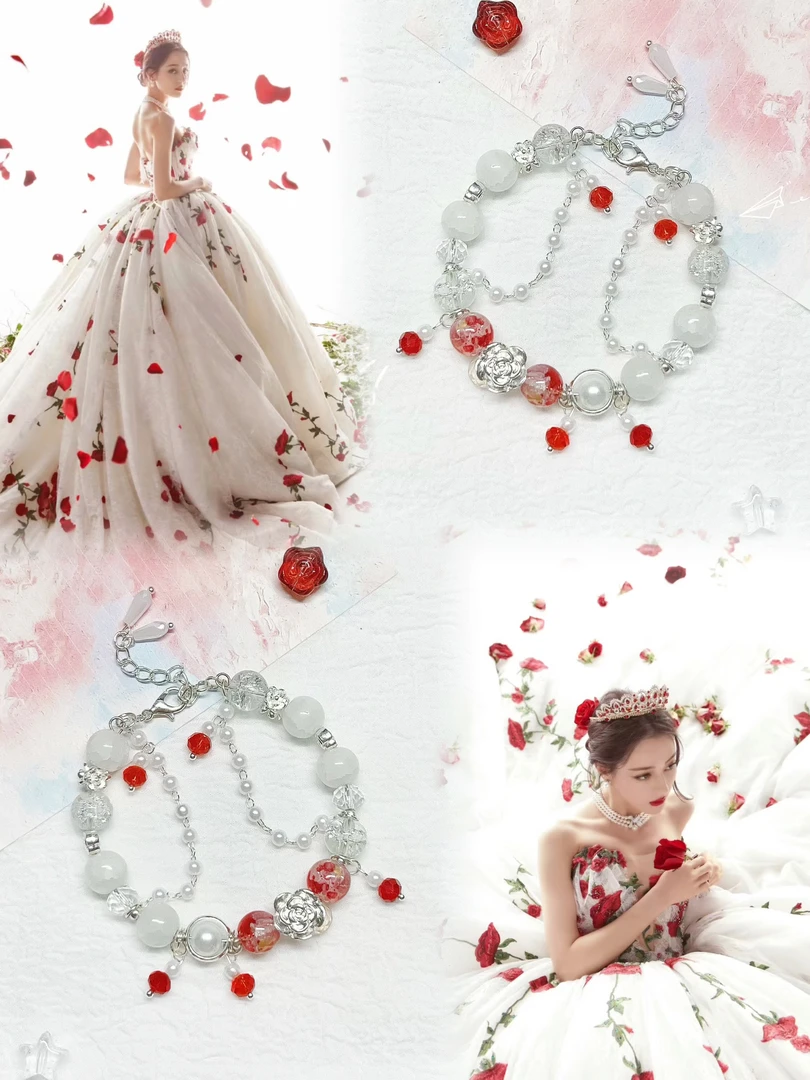 明星印象款(1)「迪丽热巴刘亦菲白鹿虞书欣」纯手工手串默认微瑕