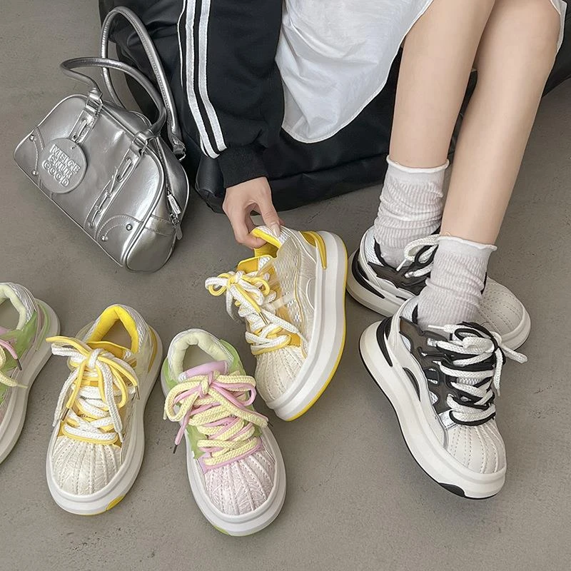 2025年新款设计师款小众厚底潮鞋ins潮流休闲百搭时尚透气滑板鞋