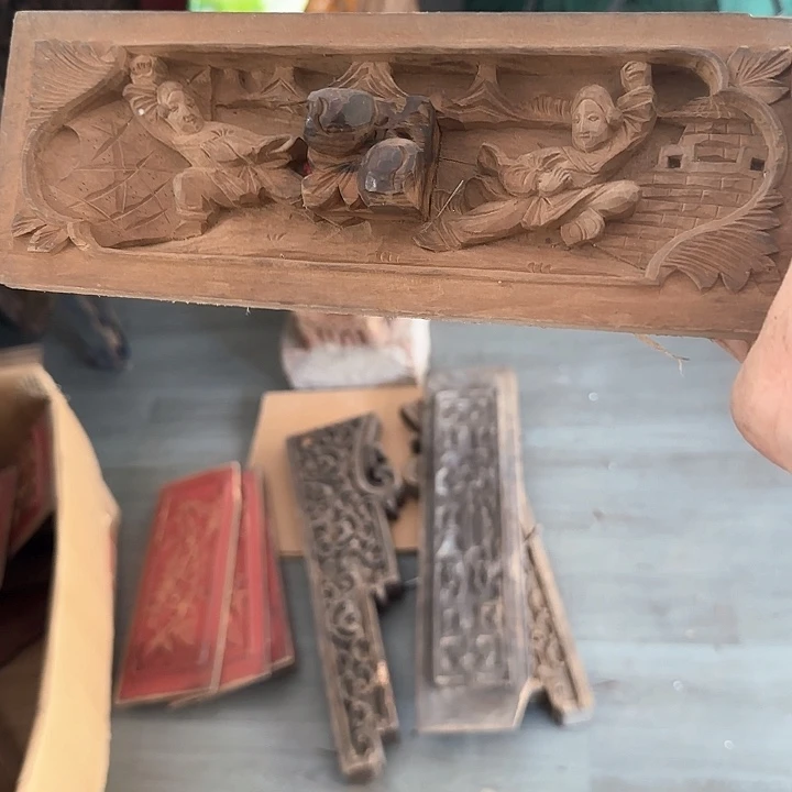 大***院香榧木香樟木木雕人物一个