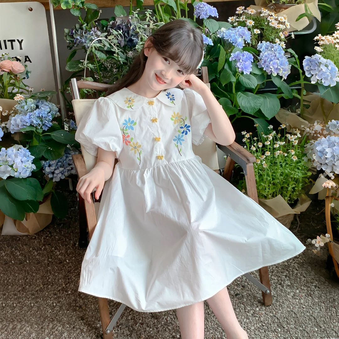 【品牌断码清仓】女童2025新款女孩甜美风休闲夏装时尚连衣裙Q13564