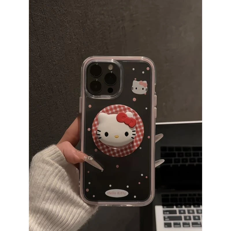 适用苹果16promax手机壳iPhone15炫彩磁吸华为p80波点kitty简约14