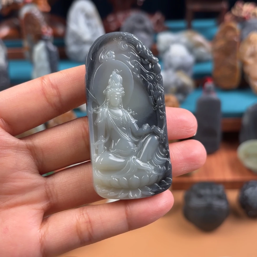 气***球和田玉未镶嵌挂件