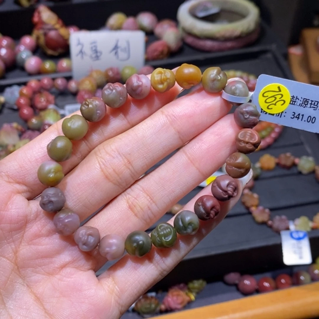【闪购商品】未镶嵌手链玛瑙/玉髓盐源玛瑙。佛头