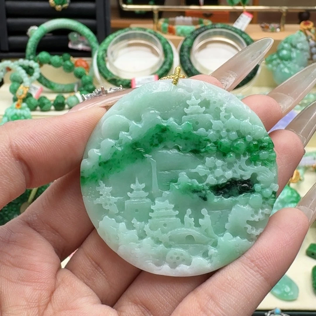 翡翠未镶嵌颈饰翡翠吊坠