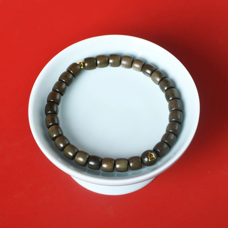 印度老山檀香阴沉直切6x7单圈手串