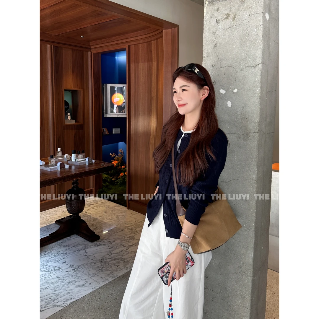 【LIUYI】新款韩系麻花毛衣开衫外套572626