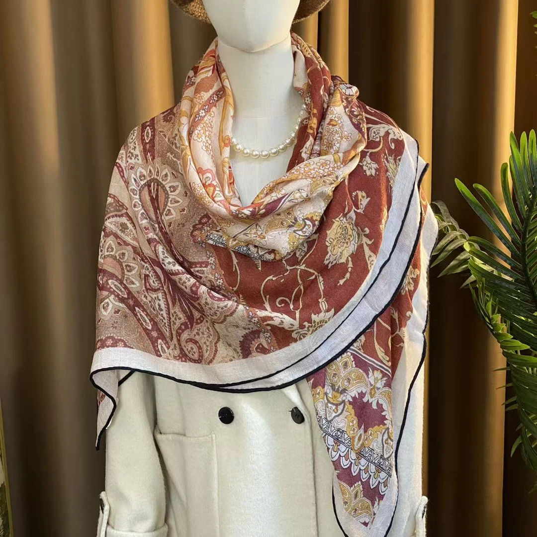 【100%水溶羊毛集合】135cm大方巾经典百搭时尚女士丝巾轻奢气质