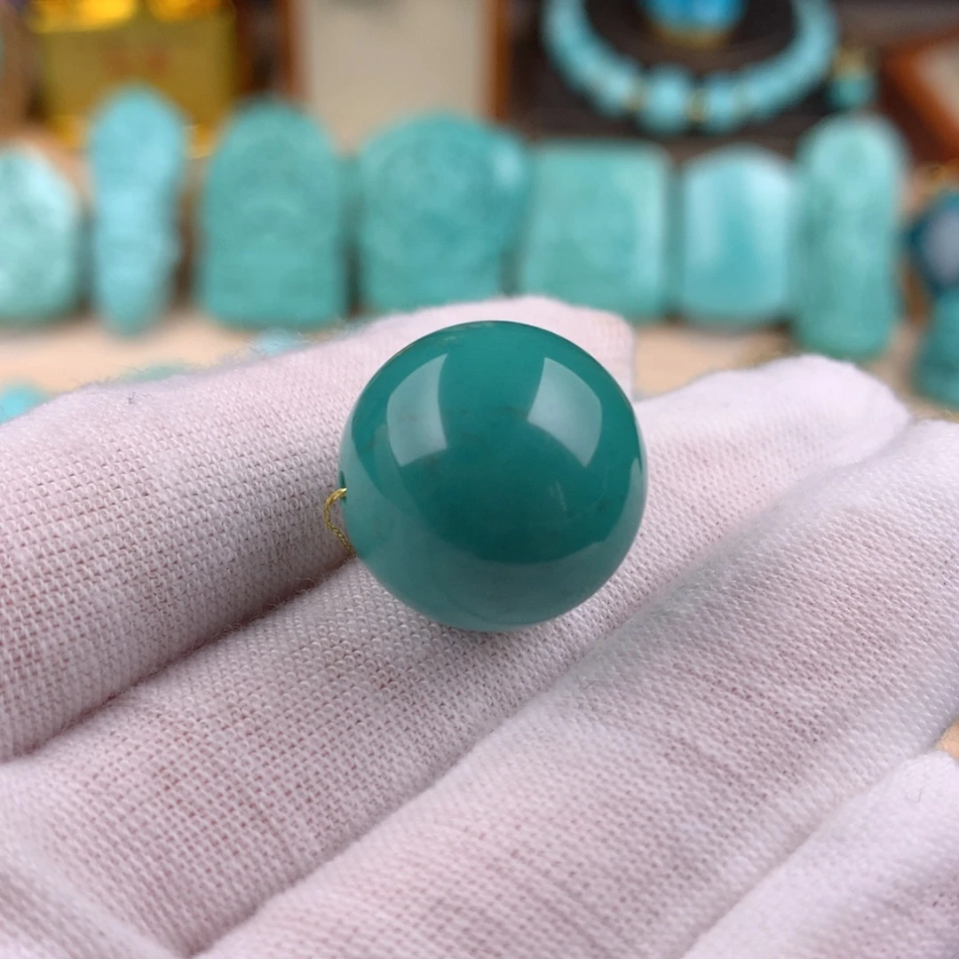 绿松石未镶嵌圆珠