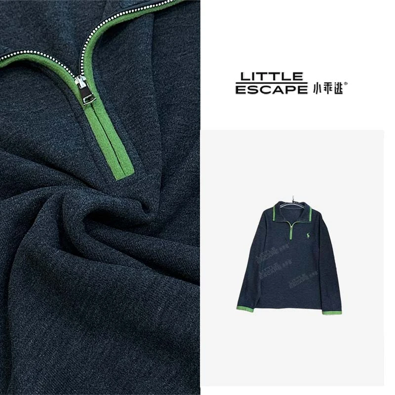 小乖逃单色！灰色卫衣绿色小鹿高领保暖百搭款250929