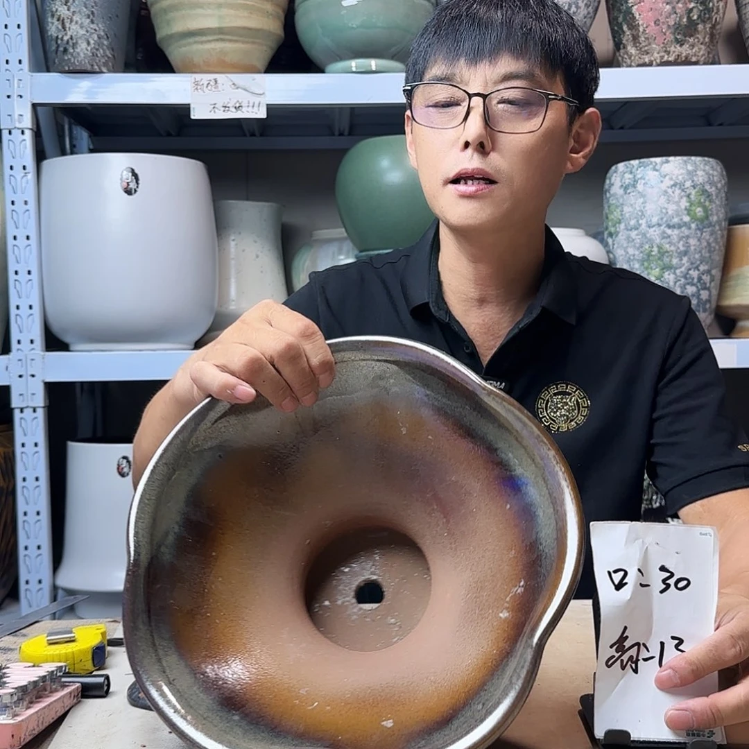 紫砂花盆尺寸30@13