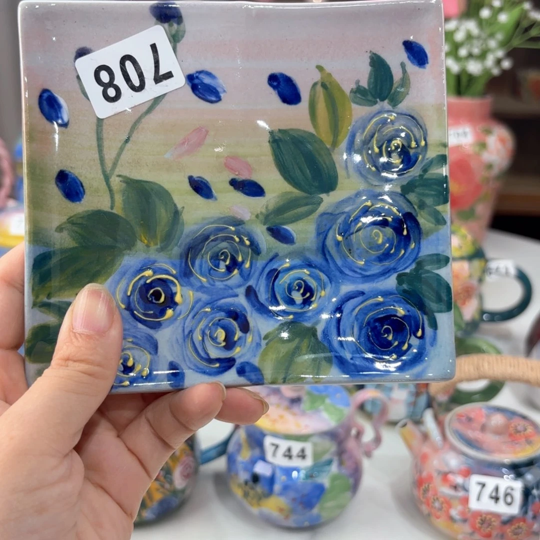 景德镇手绘高温釉下彩陶瓷茶具