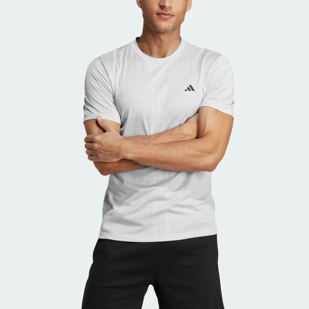 Adidas阿迪达斯 夏季男子健身训练高强度圆领短袖速干T恤 HS7462