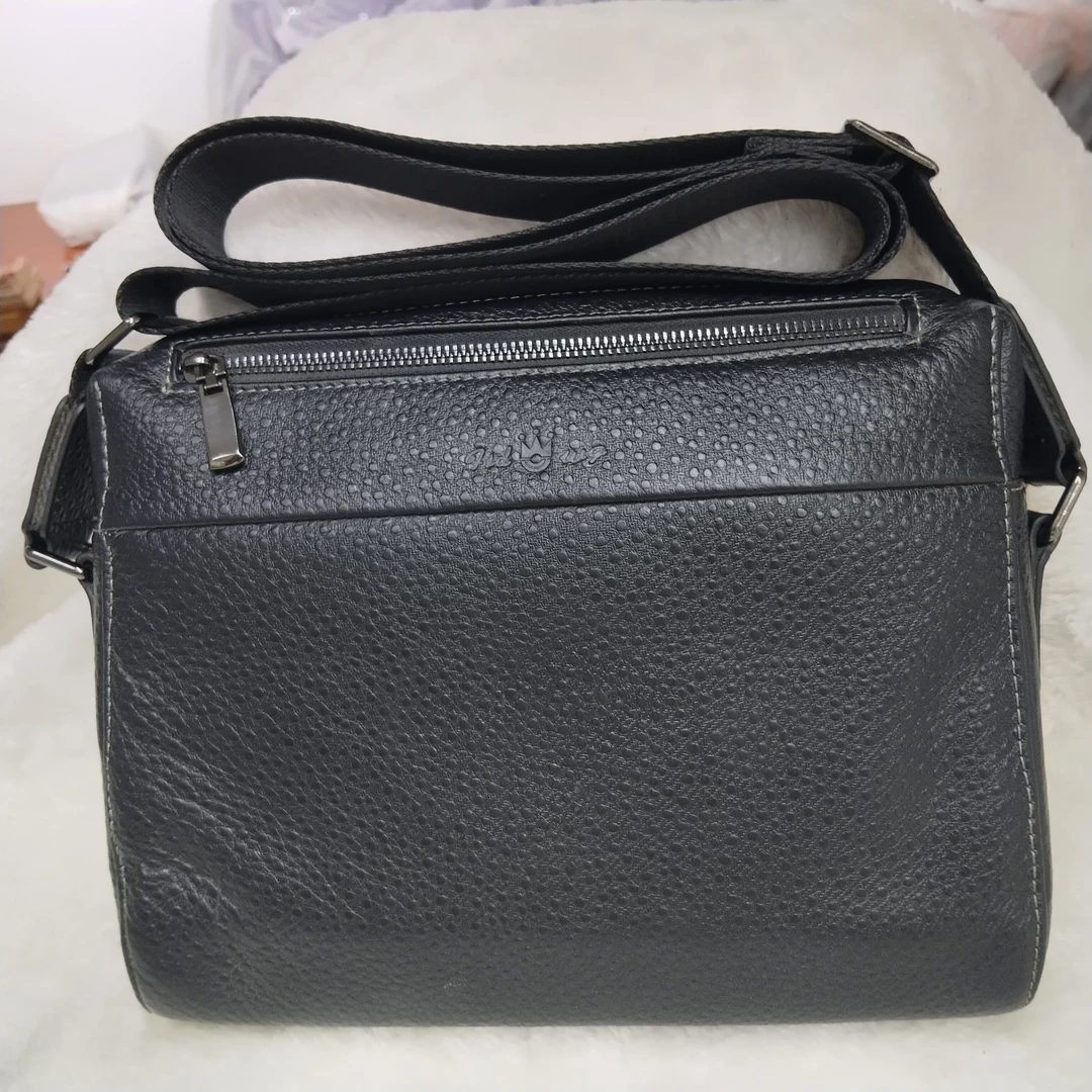 头层牛皮男士斜挎包单肩包时尚休闲多口袋大容量