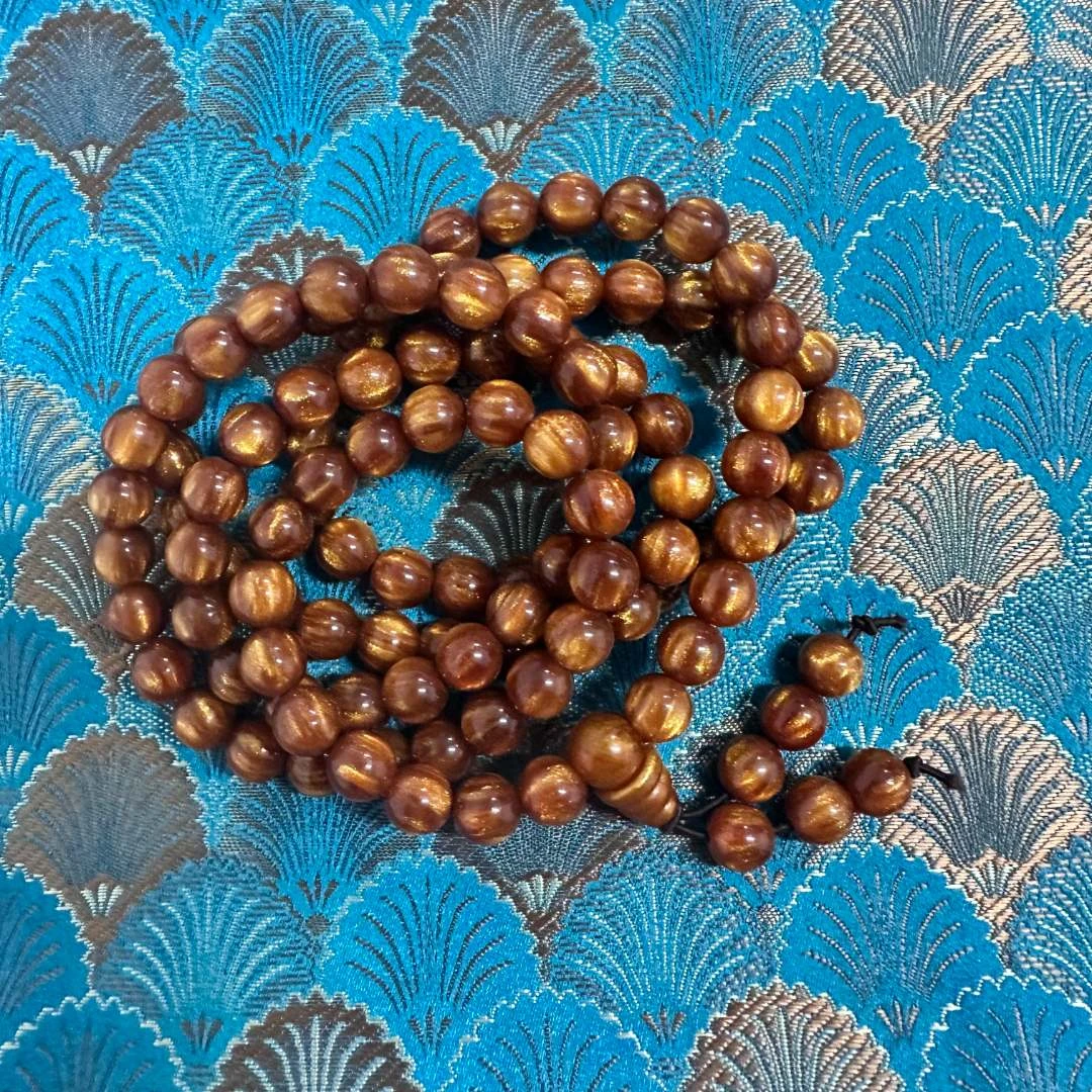 【器物炎灵 】金丝长串圆珠手串多圈（不带礼盒）