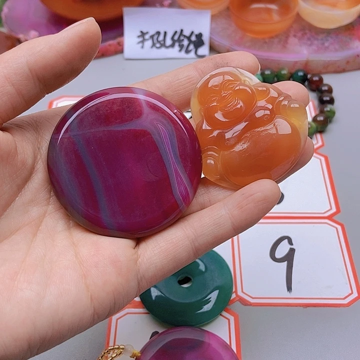 【闪购商品】玛瑙/玉髓珠宝半成品未镶嵌红***家