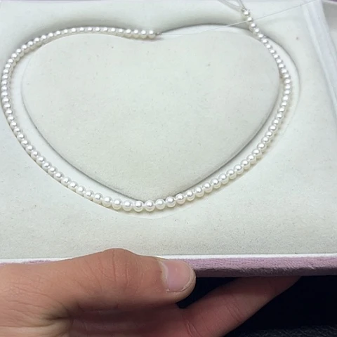 淡水珍珠珍珠项链银S925镶嵌默**福17