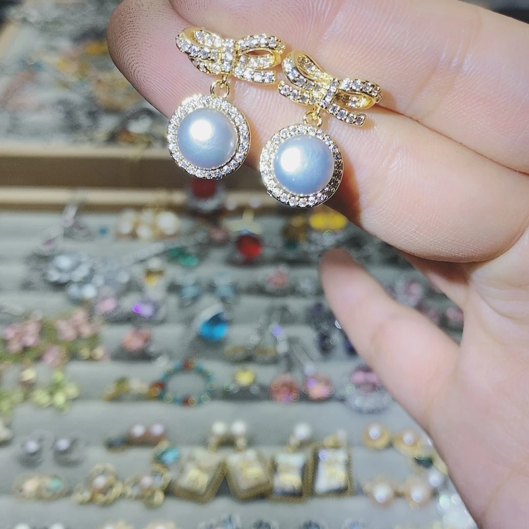 【闪购商品】托帕石耳饰银S925镶嵌