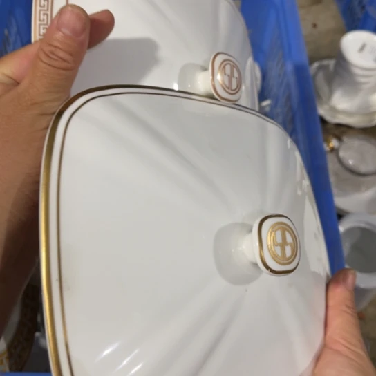 库存陶瓷瑕疵不影响使用慎拍特价瑕疵盖子19.5cm
