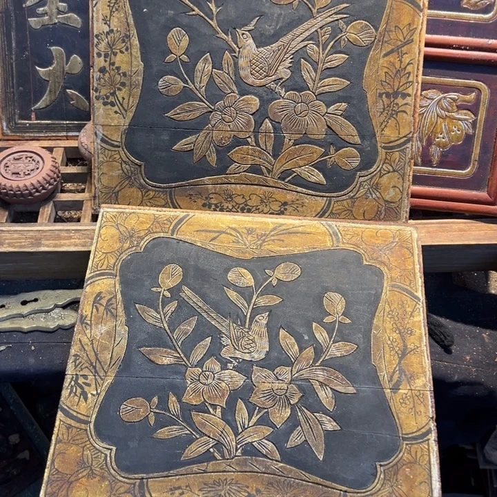 J***e香榧木老木雕花板艺术