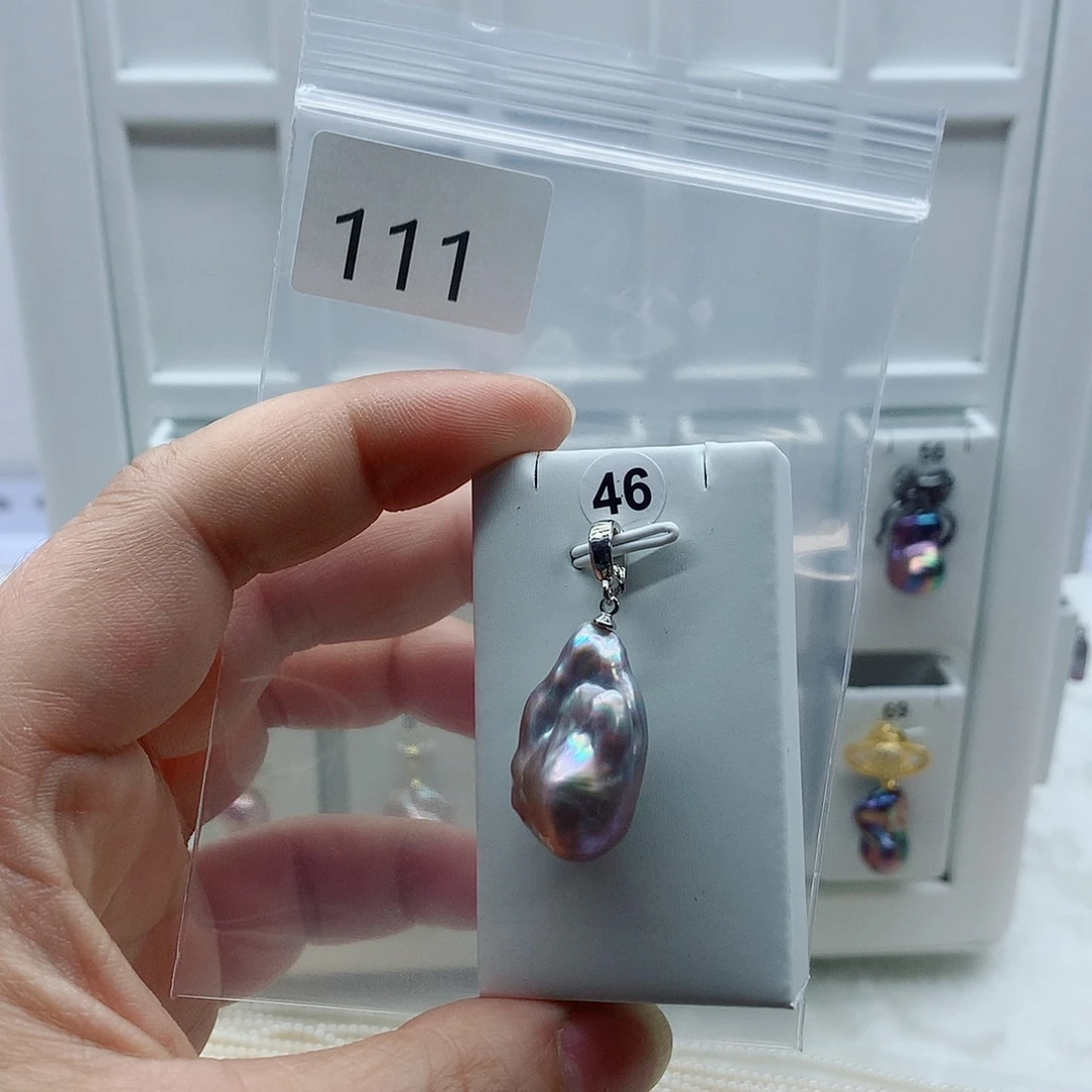 合金吊坠(不含链)淡水珍珠