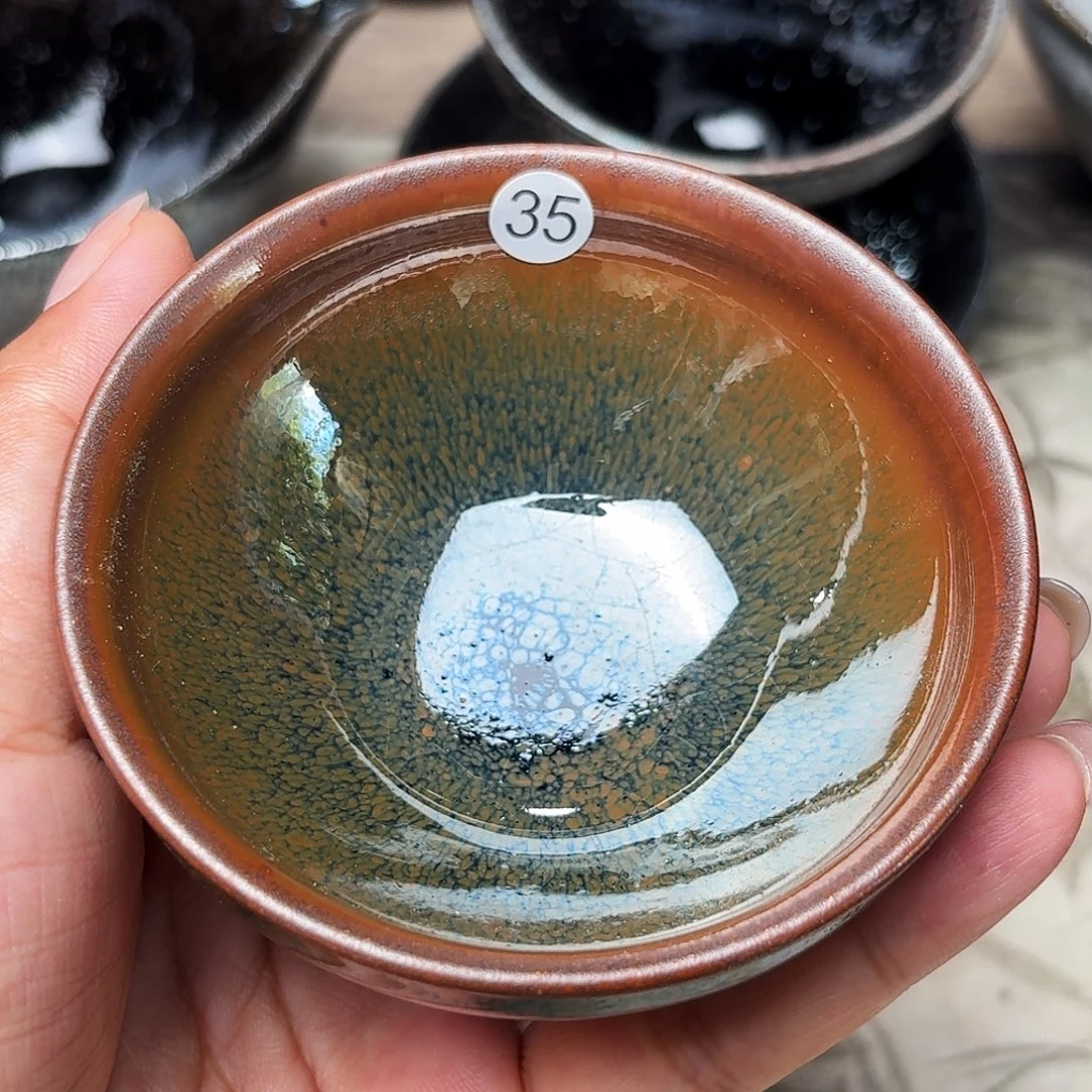 茶盏义兴龙窑建盏35微瑕