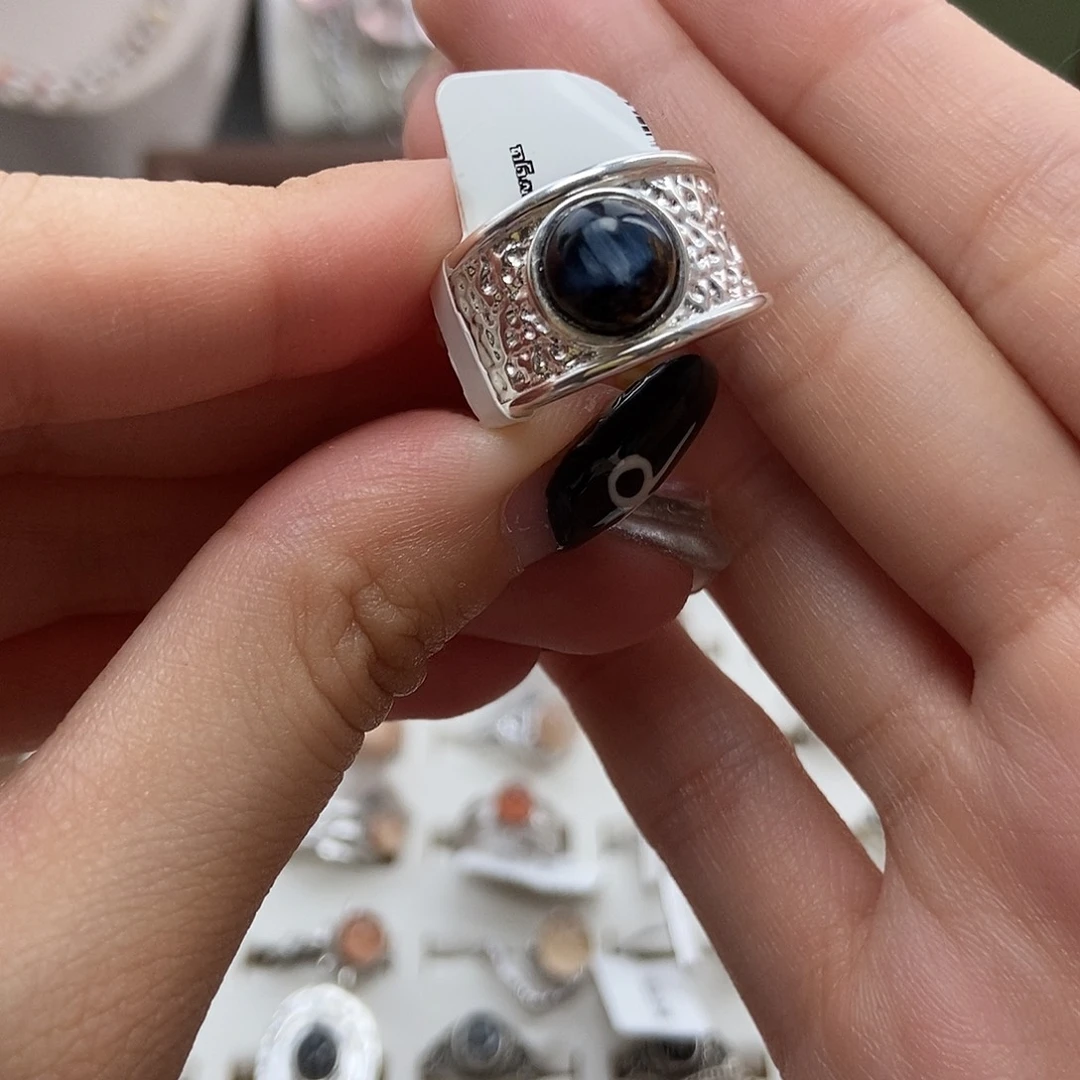 水晶戒指银S925镶嵌C****粥彼得石