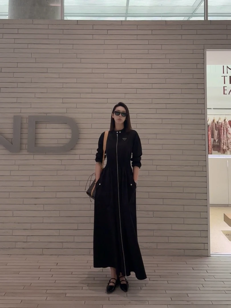 拉达风衣 DPLJ高个子女装 加长双头拉链收腰显瘦大摆气质风衣L286