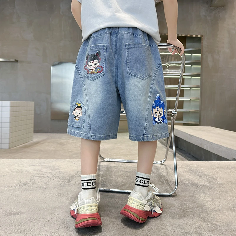 儿童装男童夏装短裤裤子2025新款中大童牛仔裤夏款薄款中裤夏季潮