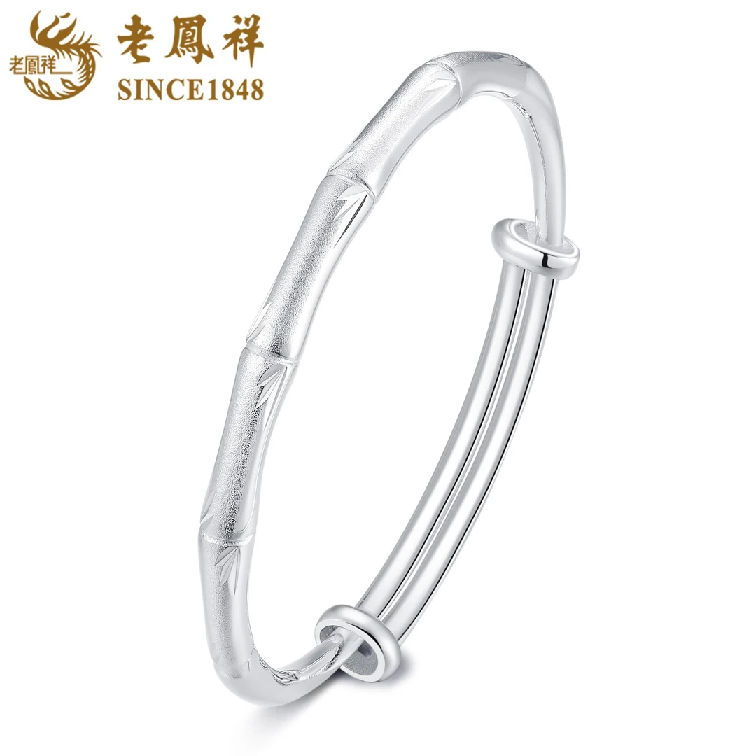 竹节手镯节节高推拉手环纯银镯手链首饰首饰女款