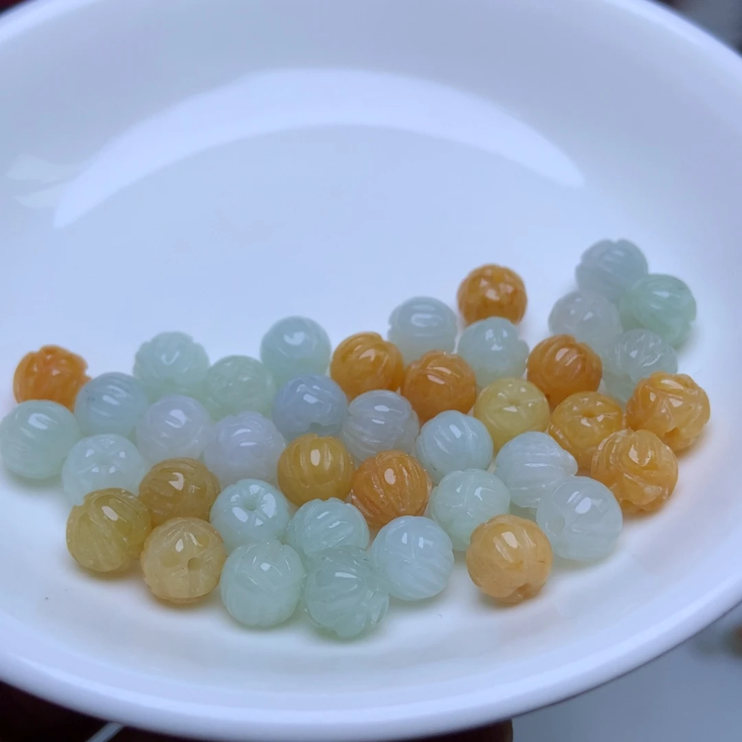 未镶嵌手链翡翠卡7冰三彩莲花28个单圈