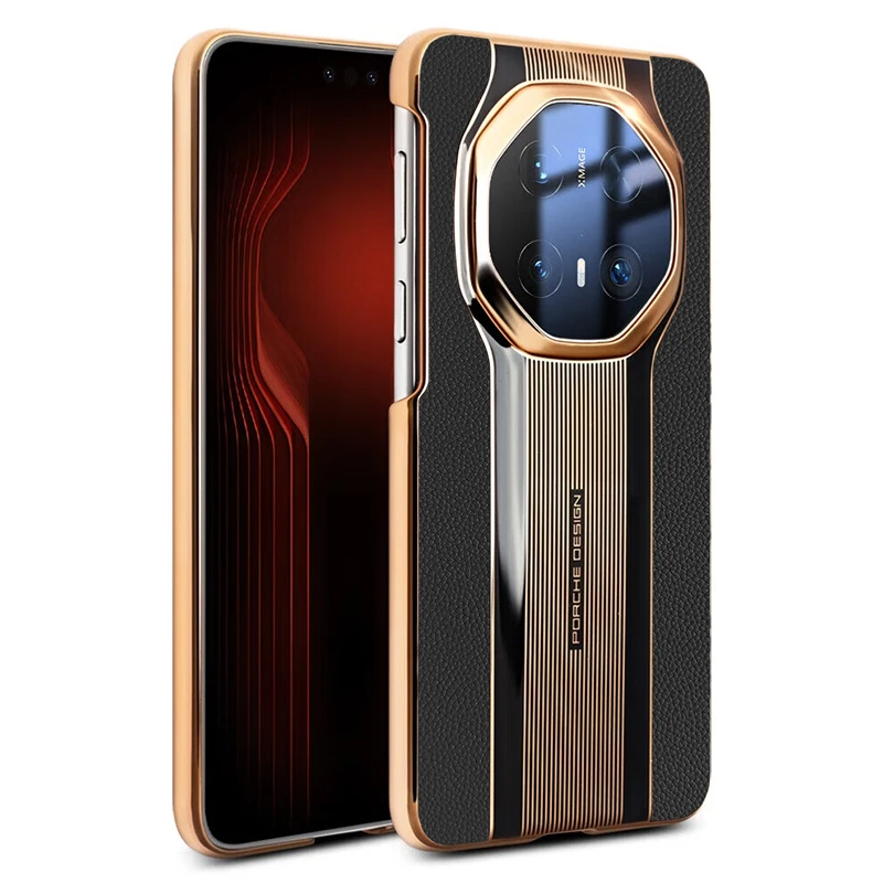 适用华为mate70pro手机壳真皮全包防摔mate70pro优享版商务保护套